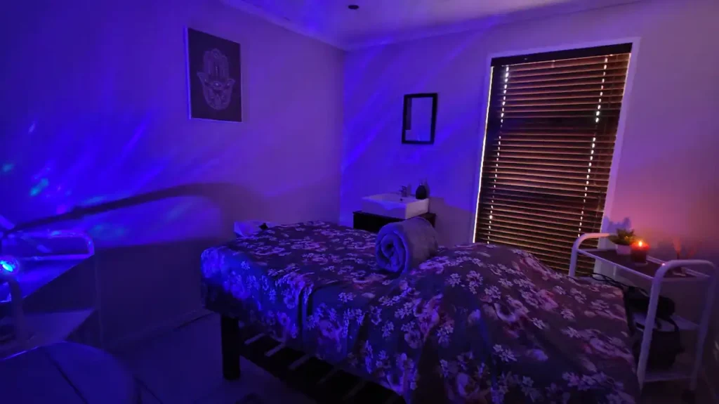Massage treatment room at D’Vida Spa in Meyerton