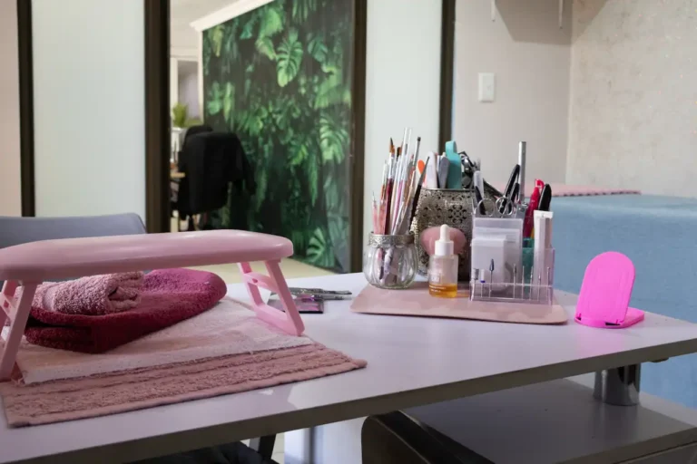 Nail treatment workstation at SD Beauty Studio in Risiville, Meyerton.
